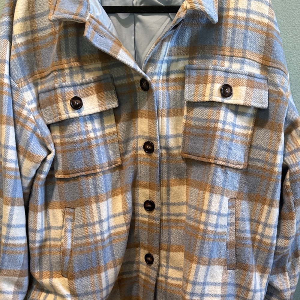 12th Tribe Flannel Shacket size Large - Picture 3 of 6